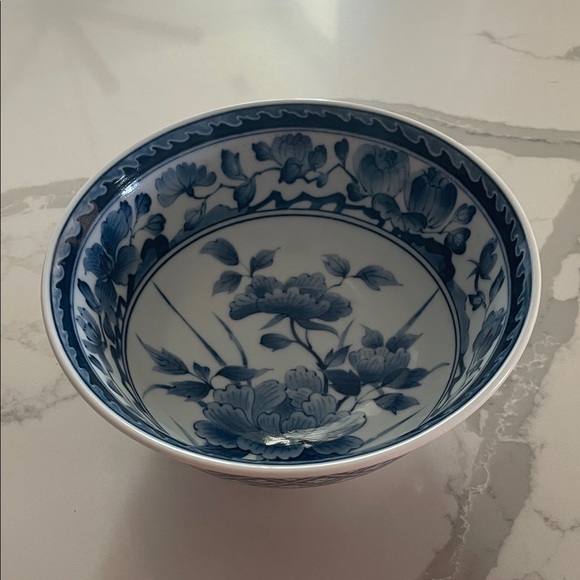 Other - Vintage Classic Blue and White Floral Ceramic Bowl